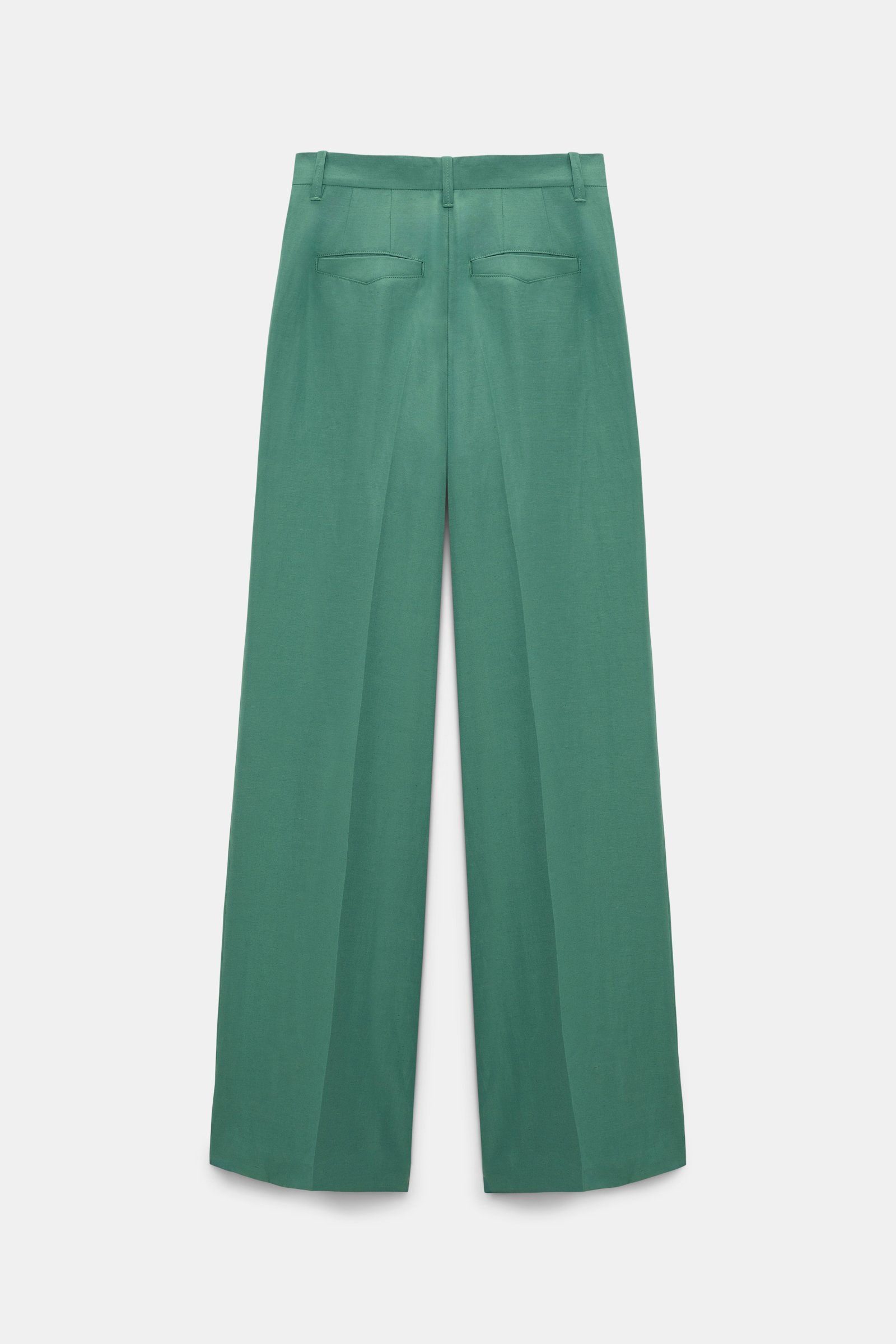 Dorothee Schumacher Hosen mit weitem Bein aus technischem Leinen jade