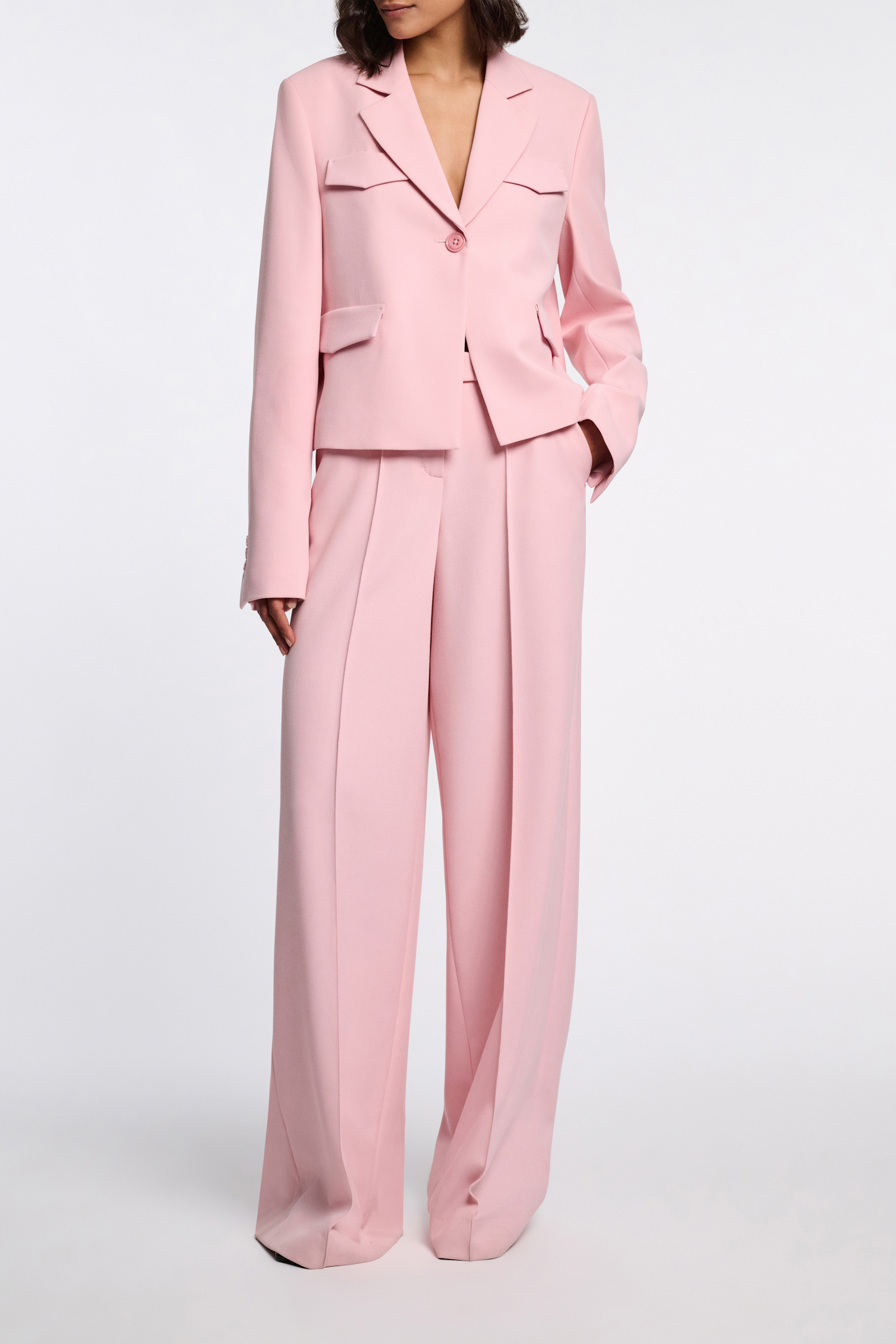 Dorothee Schumacher Cropped Blazer pink rose