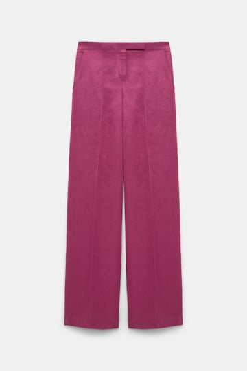 Dorothee Schumacher Hose mit weitem Bein und Biese berry