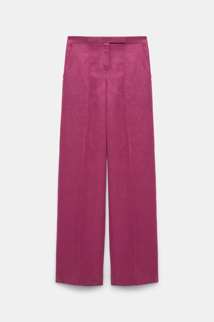 Dorothee Schumacher Hose mit weitem Bein und Biese berry