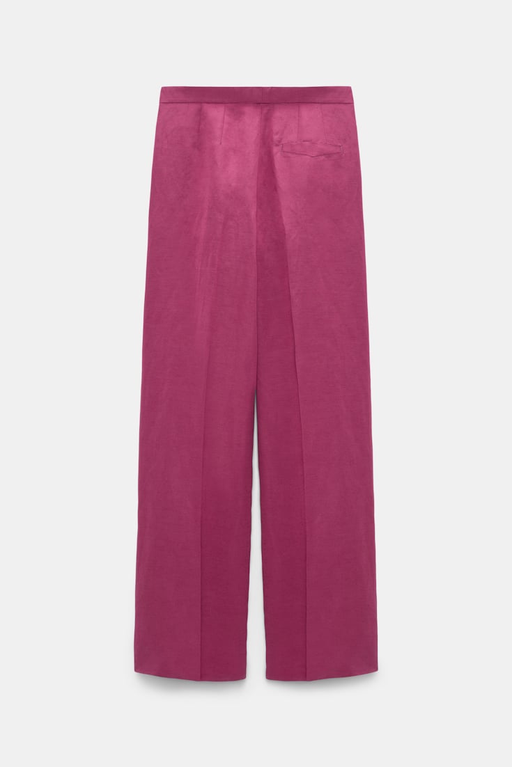 Dorothee Schumacher Hose mit weitem Bein und Biese berry