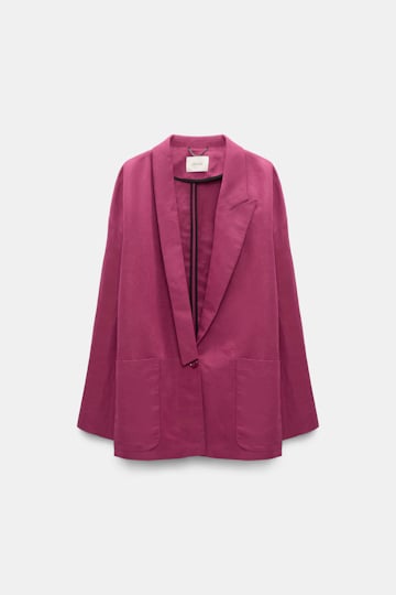 Dorothee Schumacher Blazer mit asymmetrischem Reverskragen berry