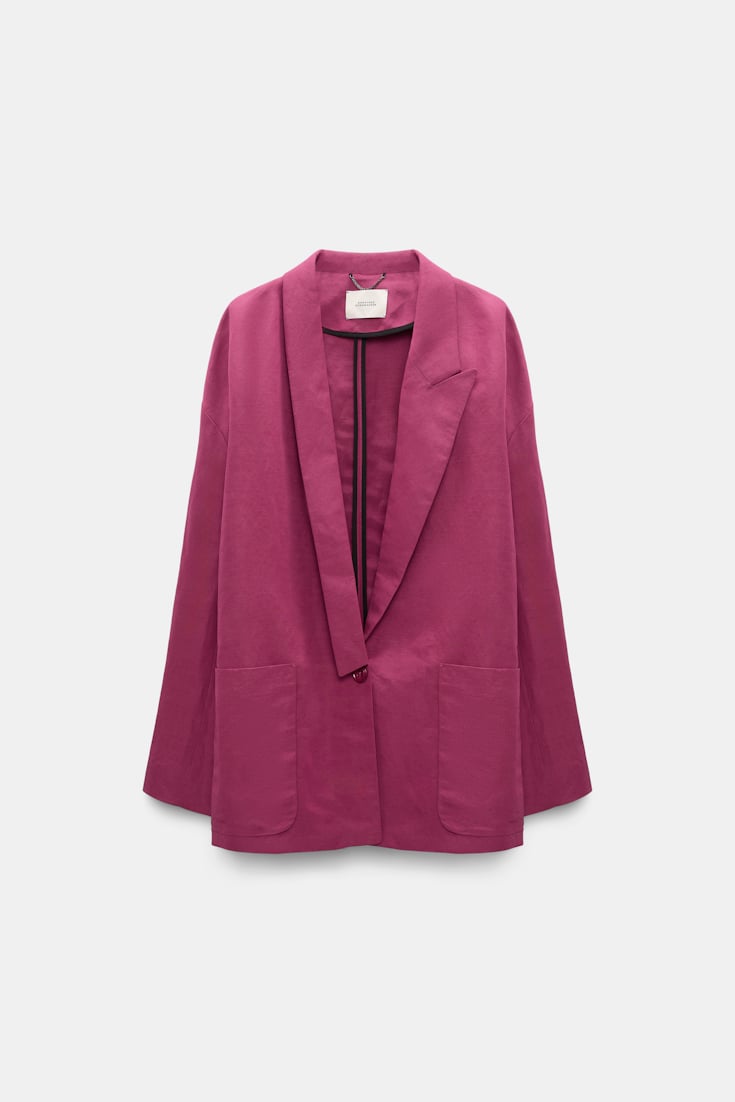 Dorothee Schumacher Blazer mit asymmetrischem Reverskragen berry