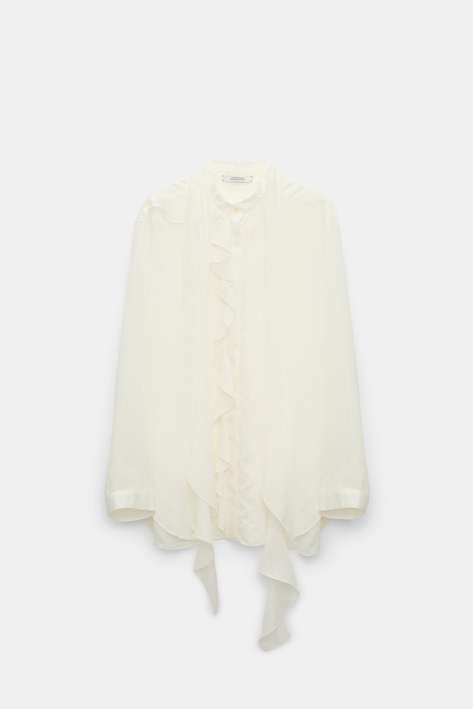 Dorothee Schumacher Bluse mit Volant-Details pure white