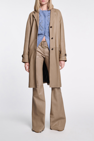 Dorothee Schumacher Mantel aus Lammleder dark sand