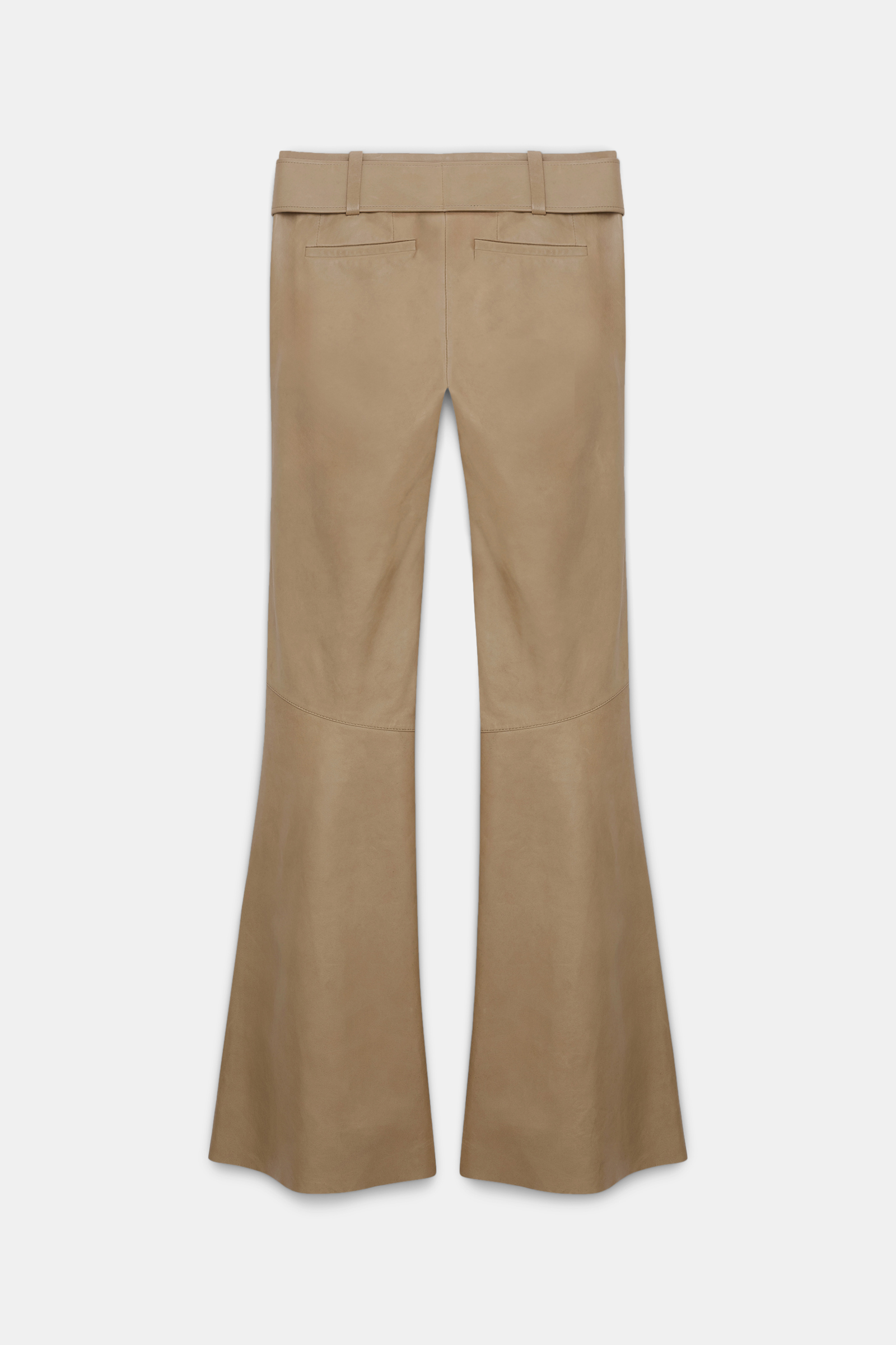Dorothee Schumacher Flared Pants aus Lammleder dark sand