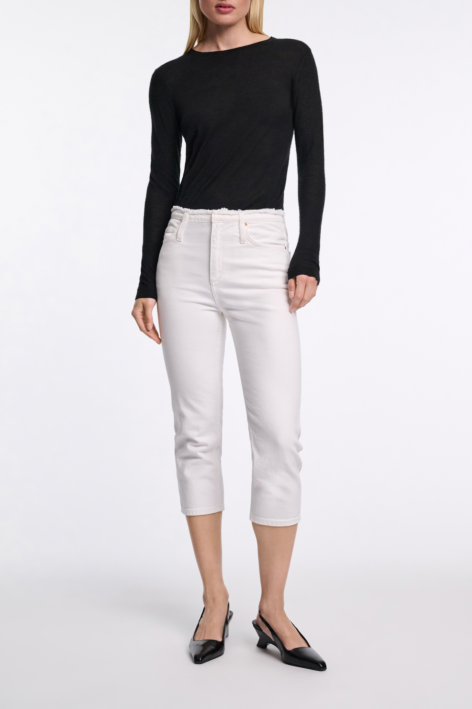 Dorothee Schumacher Caprihose aus Denim pure white