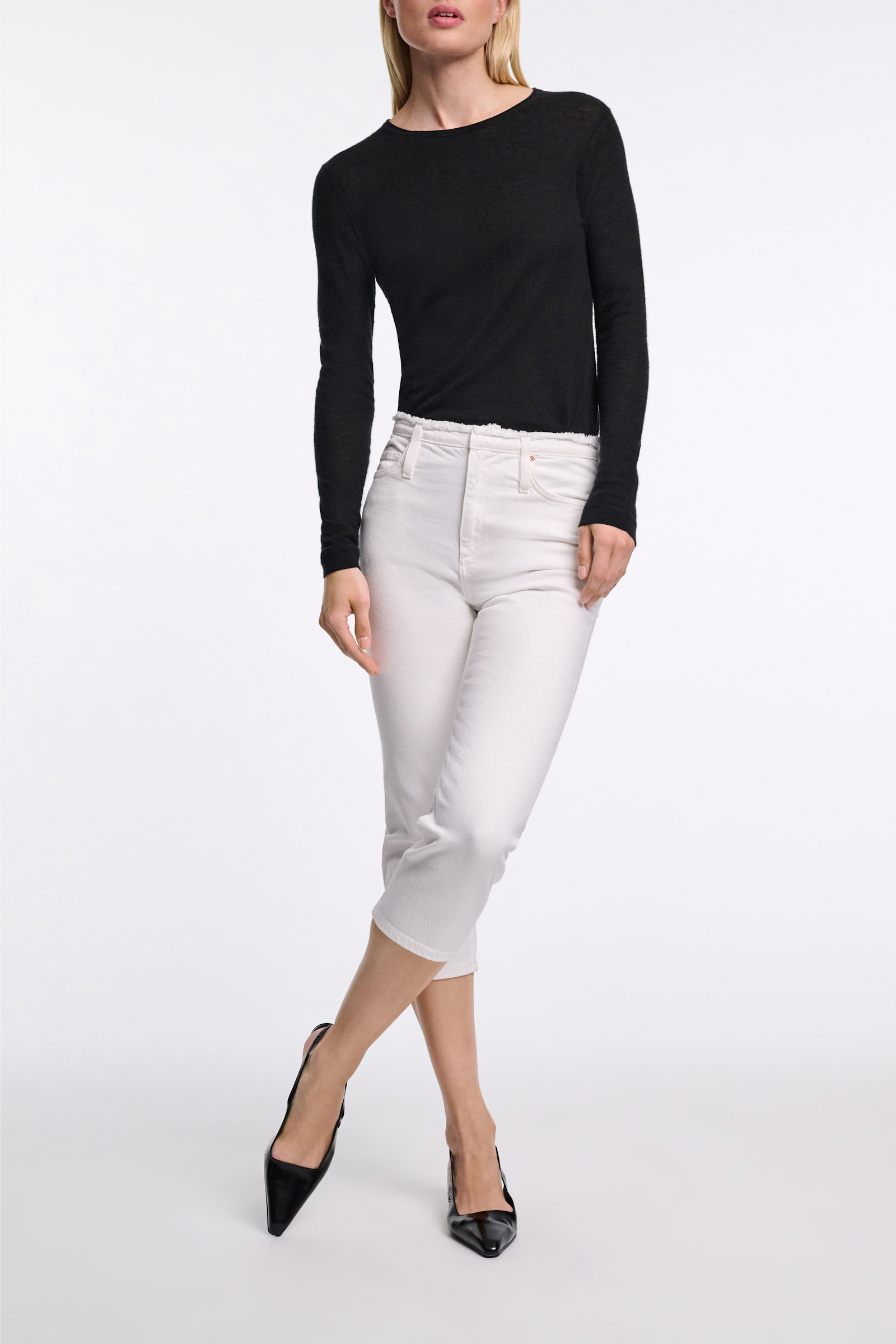 Dorothee Schumacher Caprihose aus Denim pure white