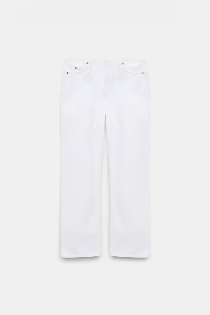 DENIM ATTRACTION I pants Dorothee Schumacher Fitted capri jeans with frayed waist pure white