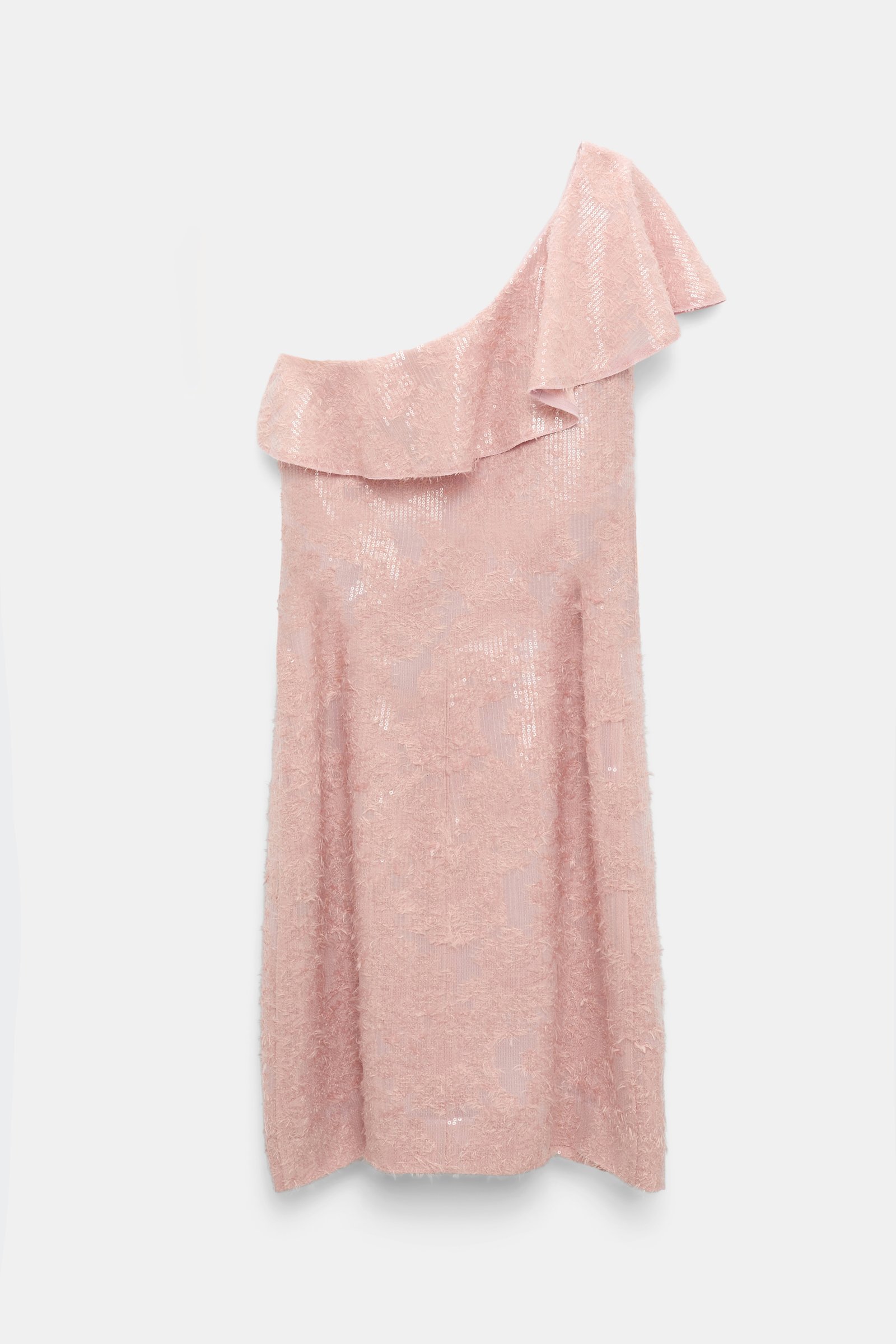 Dorothee Schumacher Asymmetrisches Paillettenkleid milky rose
