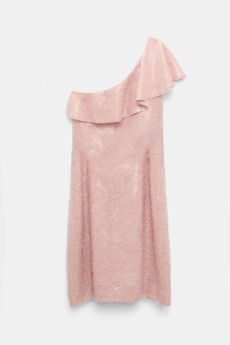 Dorothee Schumacher Asymmetrisches Paillettenkleid milky rose