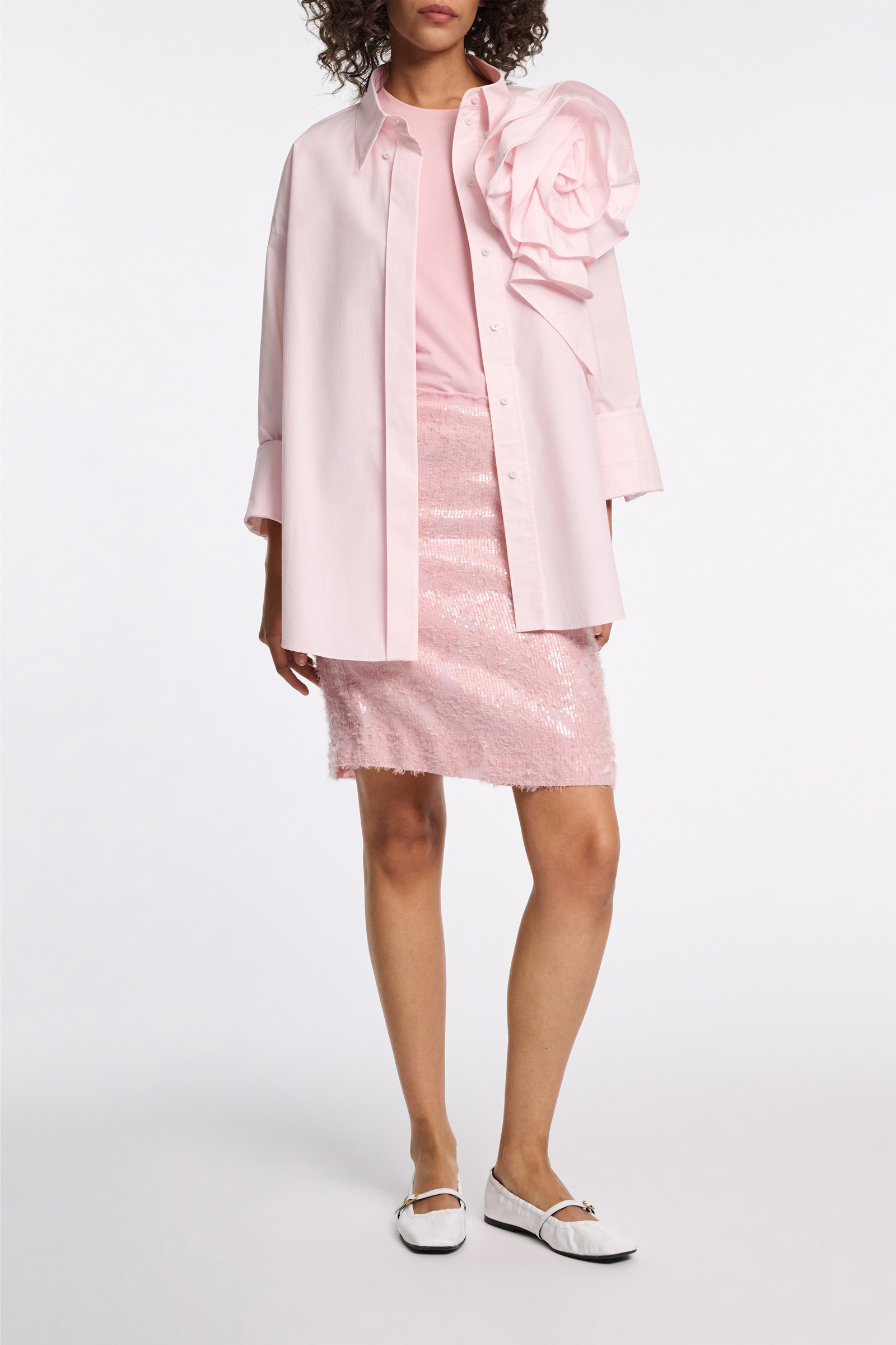 Dorothee Schumacher Paillettenrock milky rose