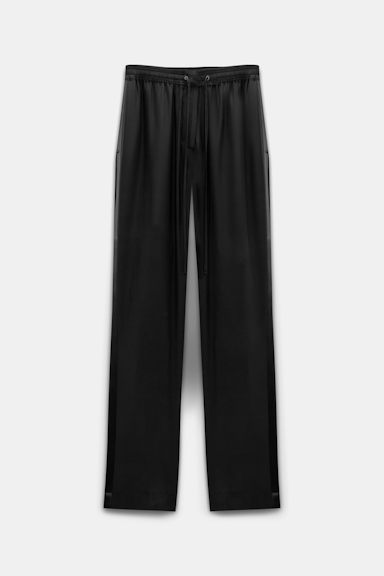 Dorothee Schumacher Hose aus Seidensatin pure black