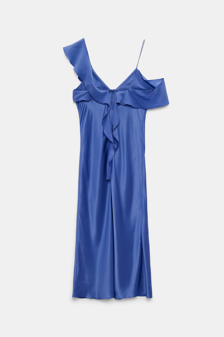 Dorothee Schumacher Midi Kleid aus Seiden-Satin milky cornflower
