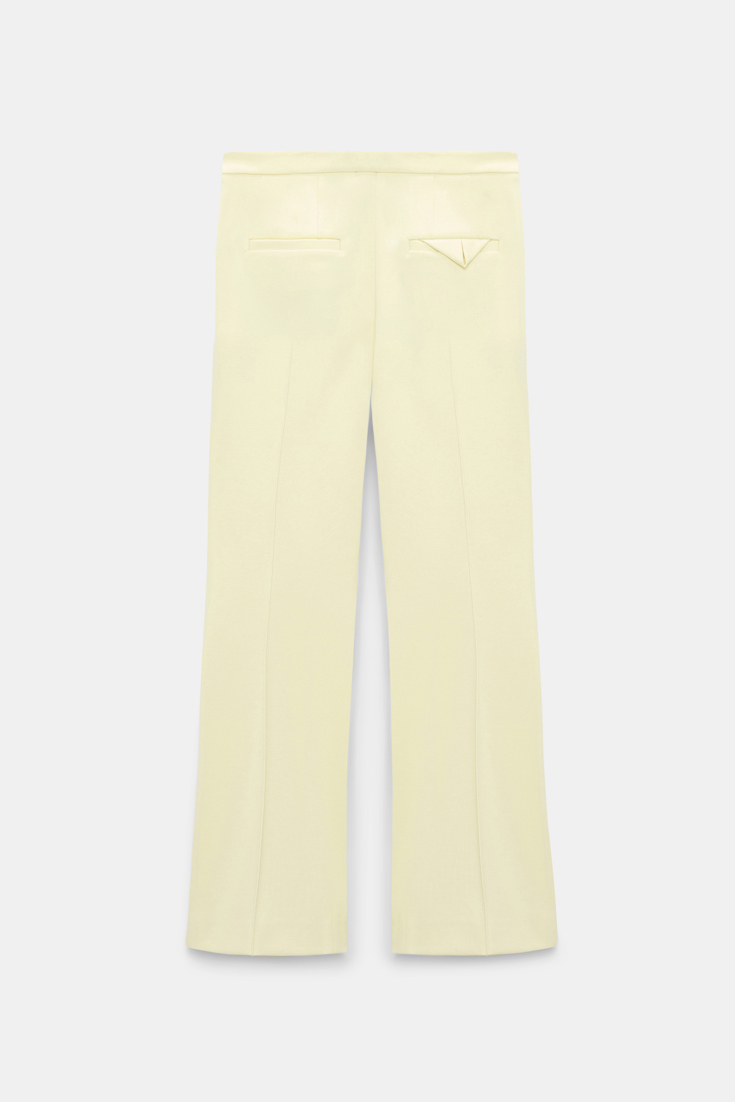 Dorothee Schumacher Verkürzte Hose mit ausgestelltem Bein aus Punto Milano light lemon