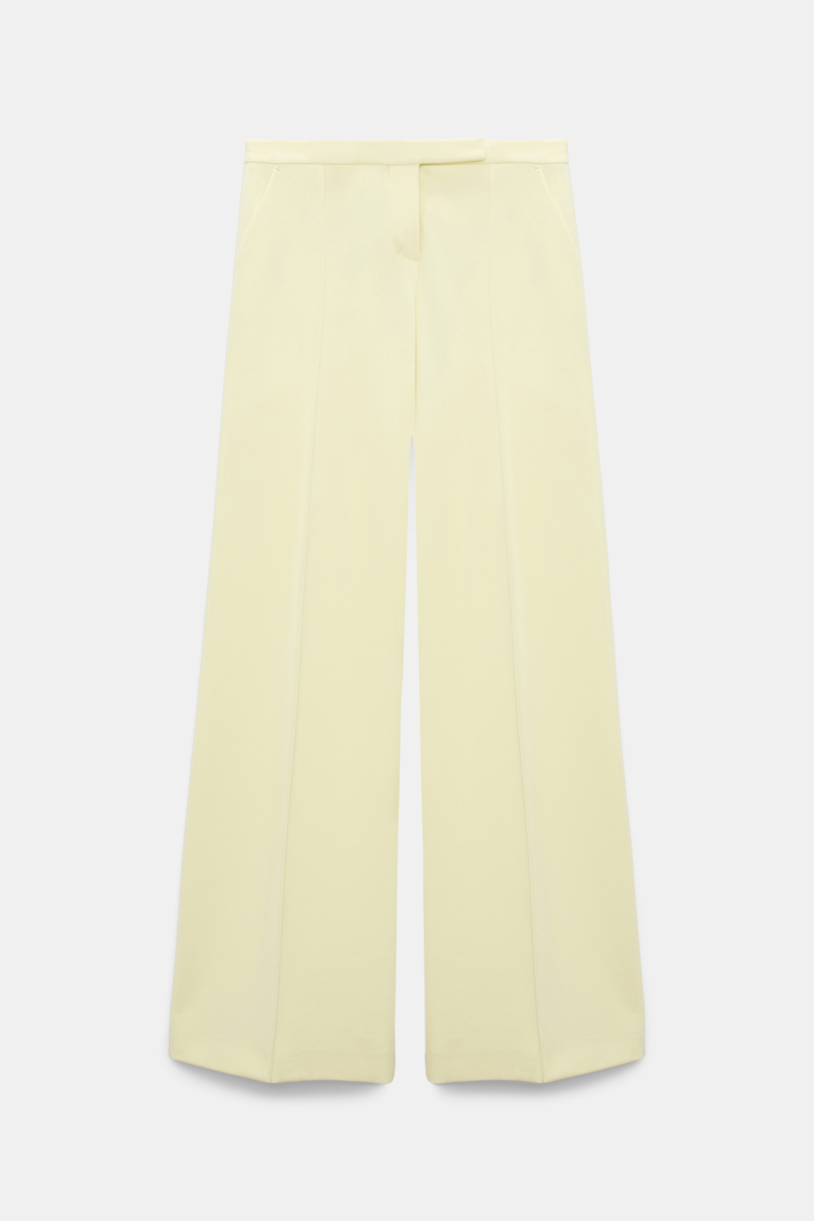 Dorothee Schumacher Hose aus Punto Milano mit weitem Bein light lemon