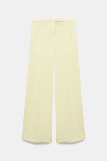 Dorothee Schumacher Hose aus Punto Milano mit weitem Bein light lemon