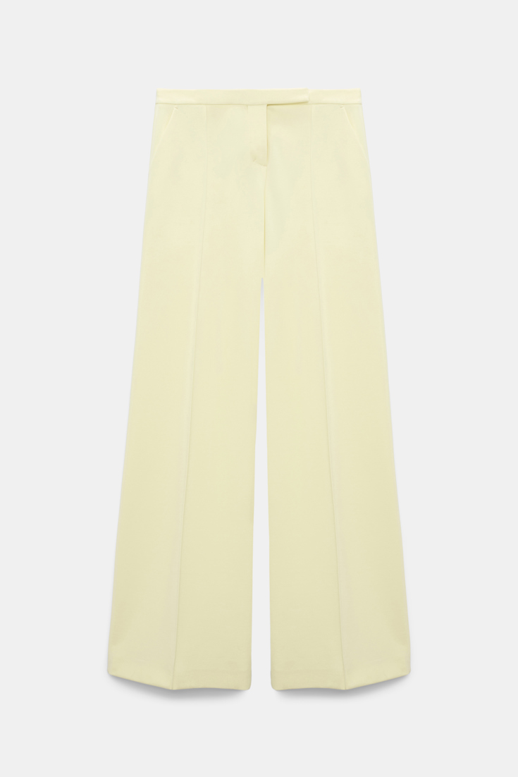 Dorothee Schumacher Hose aus Punto Milano mit weitem Bein light lemon