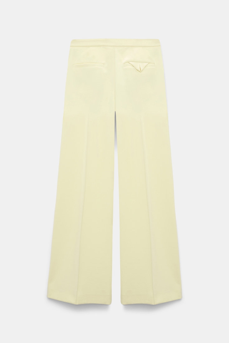 Dorothee Schumacher Hose aus Punto Milano mit weitem Bein light lemon