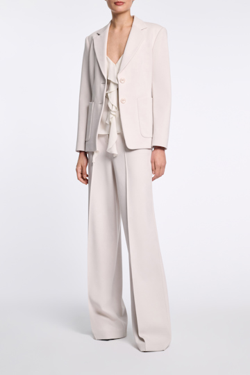 Dorothee Schumacher Hose aus Punto Milano mit weitem Bein shadow white