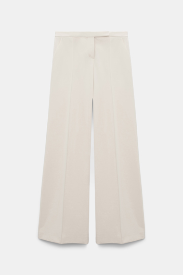 Dorothee Schumacher Hose aus Punto Milano mit weitem Bein shadow white