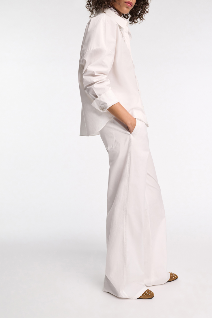 Dorothee Schumacher Hose aus Baumwoll-Popeline pure white