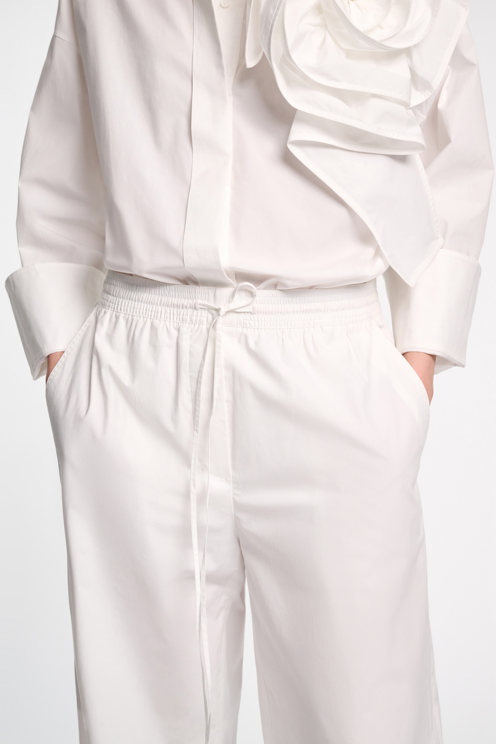 Dorothee Schumacher Hose aus Baumwoll-Popeline pure white