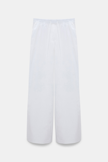 Dorothee Schumacher Hose aus Baumwoll-Popeline pure white