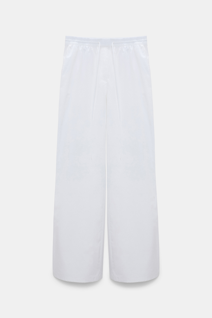 Dorothee Schumacher Hose aus Baumwoll-Popeline pure white
