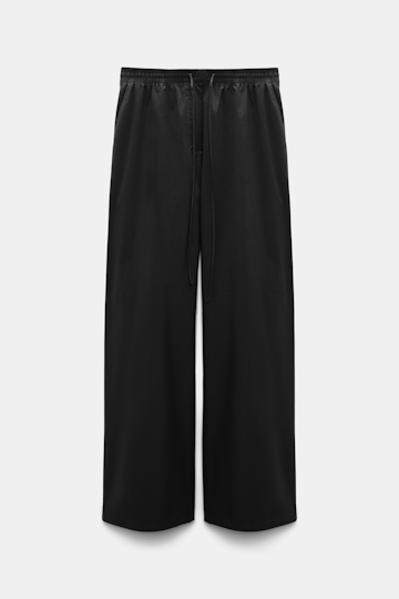 Dorothee Schumacher Hose aus Baumwoll-Popeline pure black
