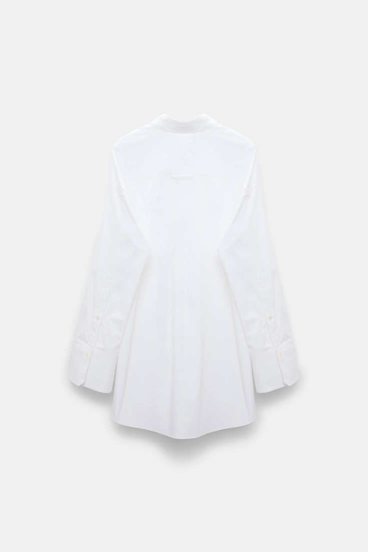 Dorothee Schumacher Bluse mit Maxi-Blumenbrosche pure white