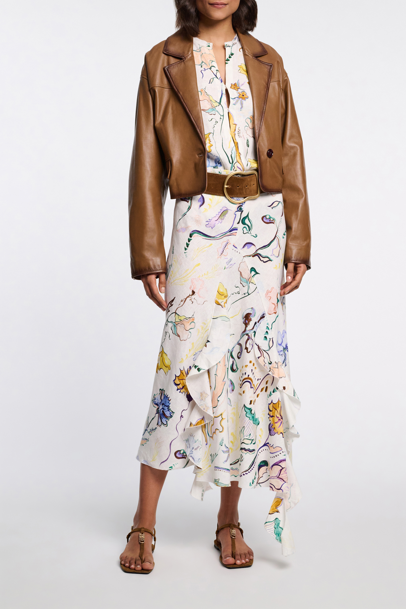 Dorothee Schumacher Rock aus Leinen mit Signature-Print Fairy Flower Print