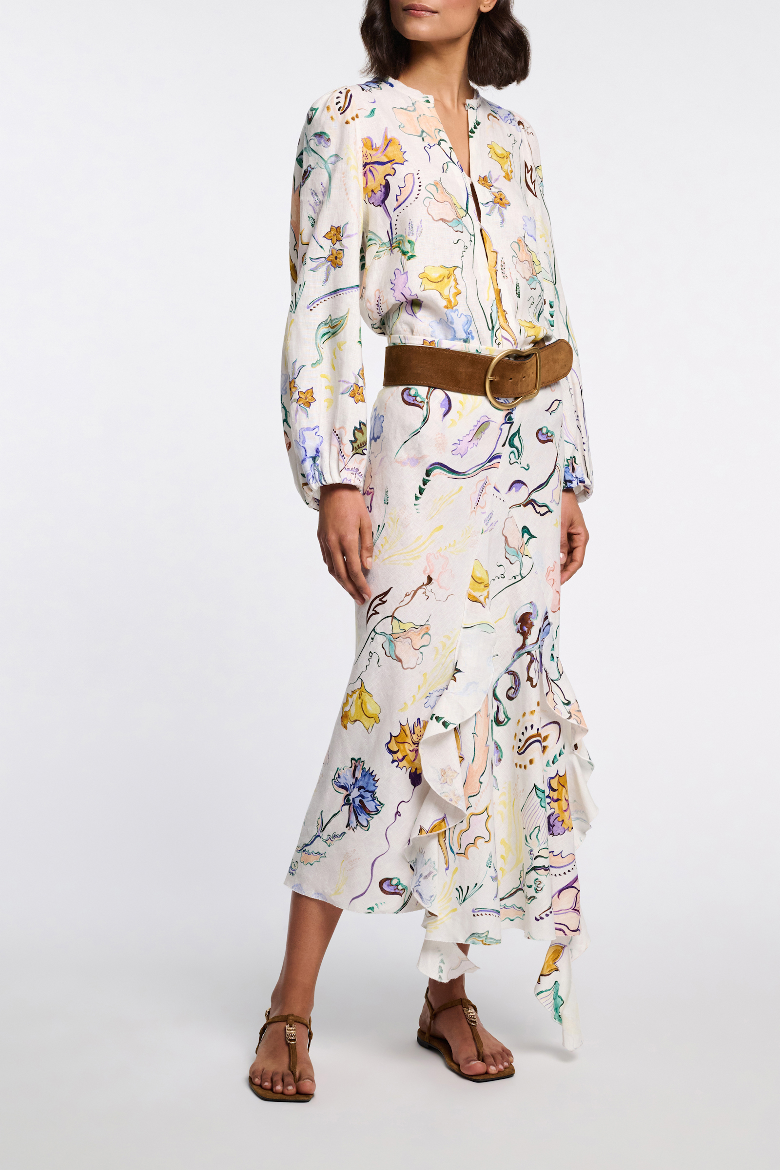 Dorothee Schumacher Rock aus Leinen mit Signature-Print Fairy Flower Print