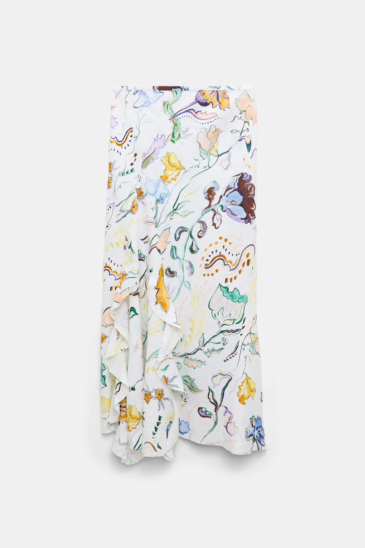 Dorothee Schumacher Rock aus Leinen mit Signature-Print Fairy Flower Print