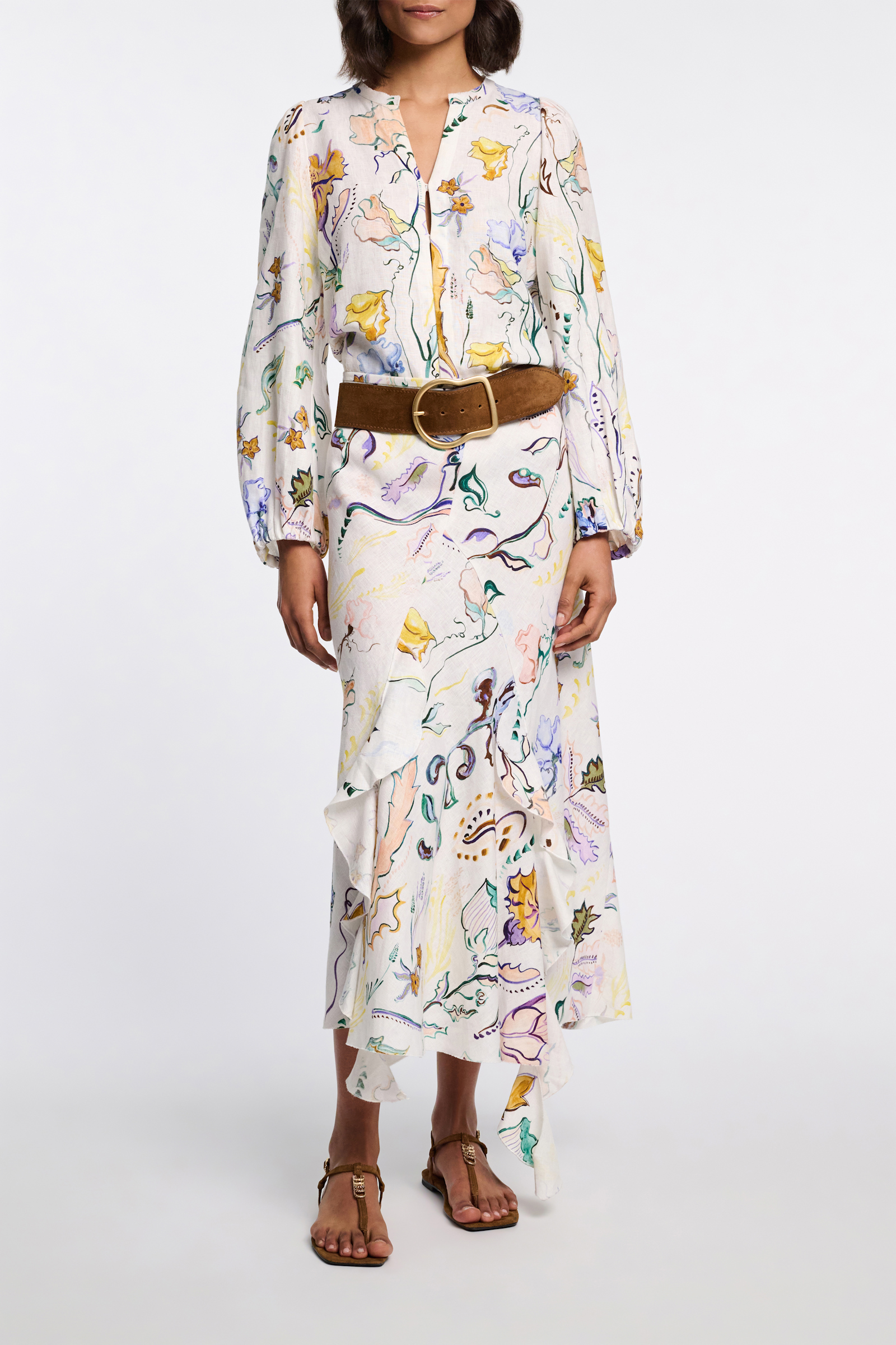 Dorothee Schumacher Bluse aus Leinen mit Signature-Print Fairy Flower Print