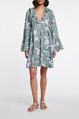 Dorothee Schumacher Kaftankleid aus Ramie mit Signature Print wicked flower allover