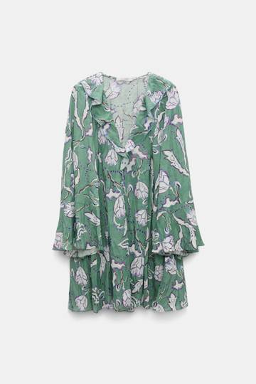 Dorothee Schumacher Kaftankleid aus Ramie mit Signature Print wicked flower allover