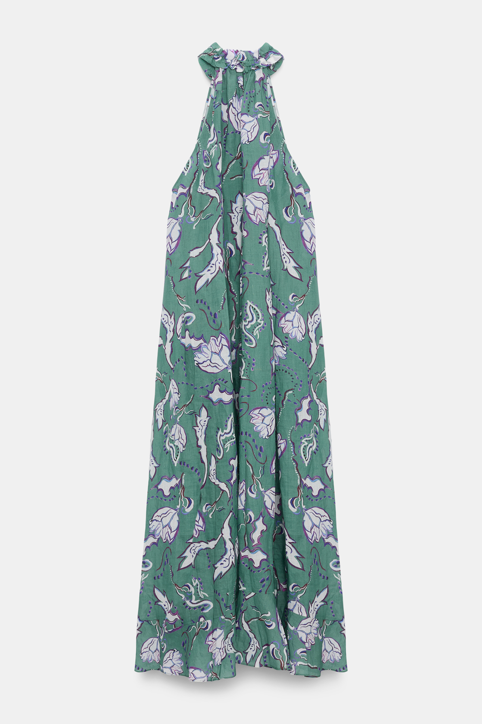 Dorothee Schumacher Halterneck-Kleid aus Ramie mit Signature Print wicked flower allover