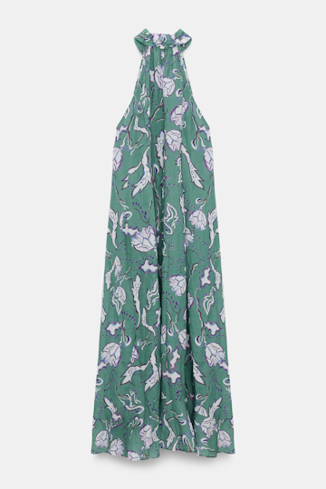Dorothee Schumacher Halterneck-Kleid aus Ramie mit Signature Print wicked flower allover