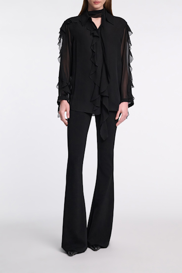 Dorothee Schumacher Bluse mit Volants pure black