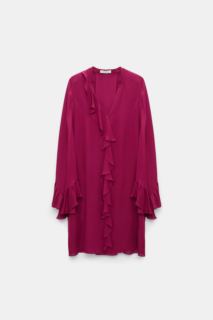 Dorothee Schumacher Kurzes Kleid mit Volant-Details berry