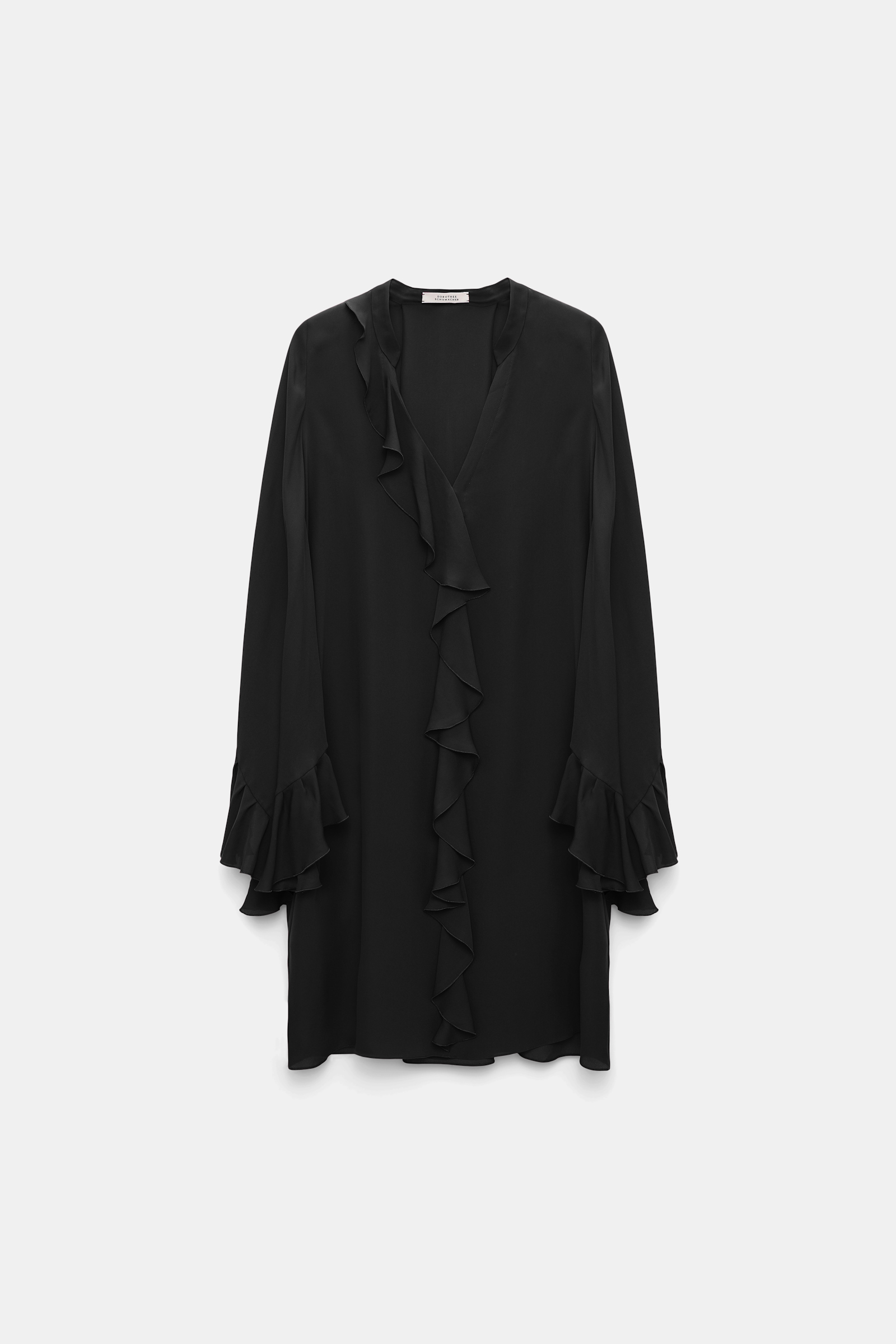 Dorothee Schumacher Kurzes Kleid mit Volant-Details pure black