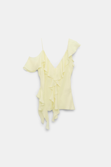 Dorothee Schumacher Top mit Volants light lemon