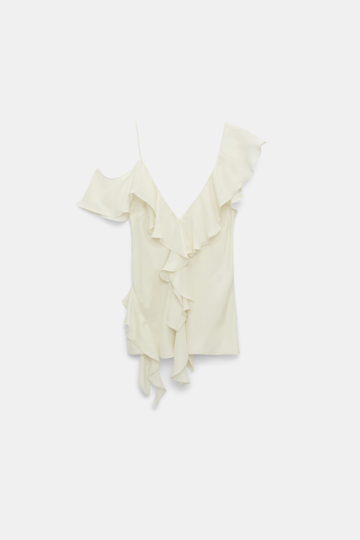 Dorothee Schumacher Top mit Volants shadow white