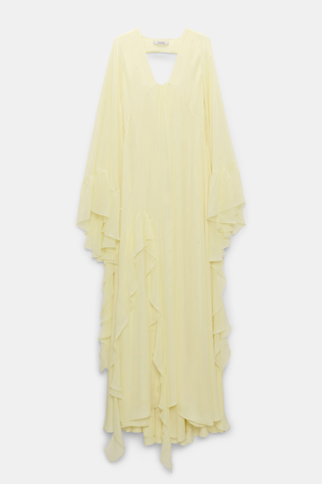 Dorothee Schumacher Maxikleid mit tiefem Rückenausschnitt light lemon