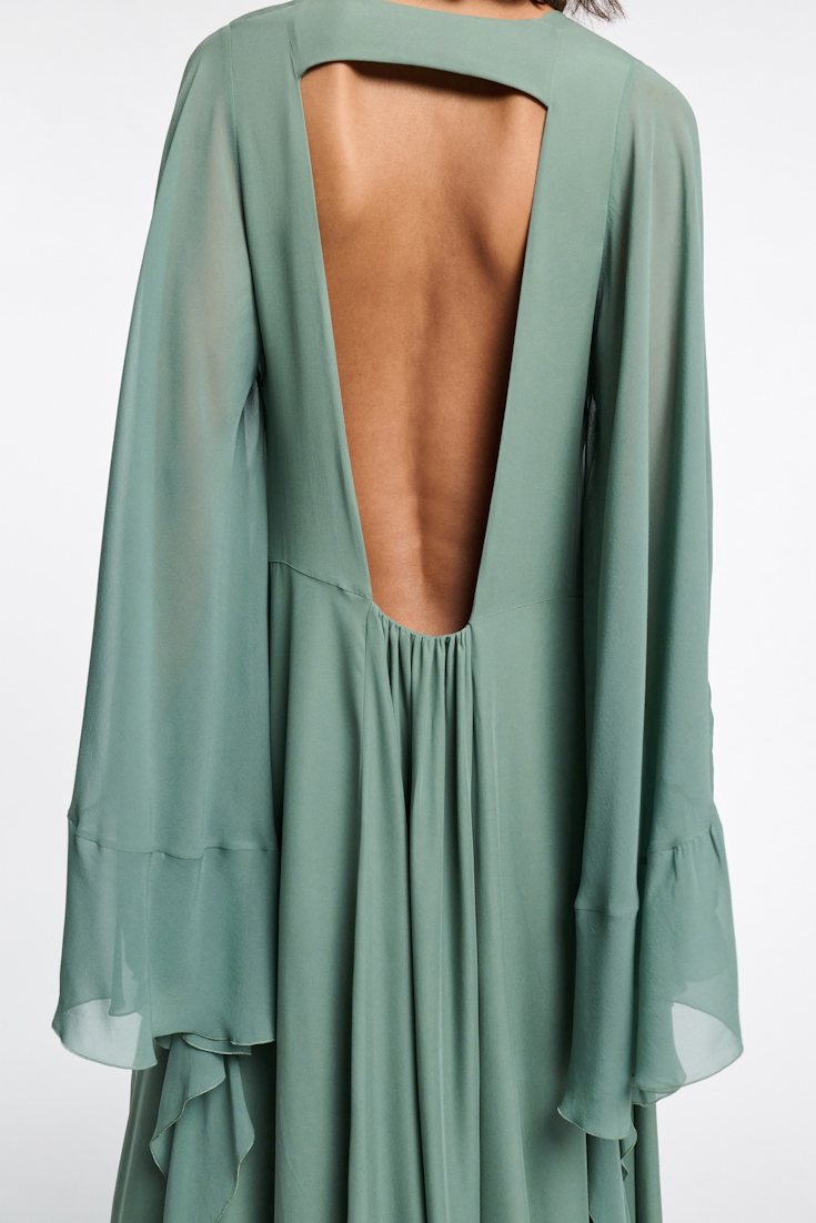 Dorothee Schumacher Maxikleid mit tiefem Rückenausschnitt jade