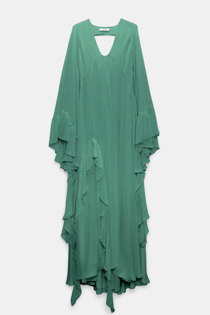 Dorothee Schumacher Maxikleid mit tiefem Rückenausschnitt jade