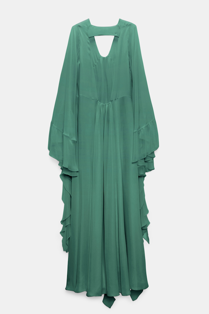 Dorothee Schumacher Maxikleid mit tiefem Rückenausschnitt jade