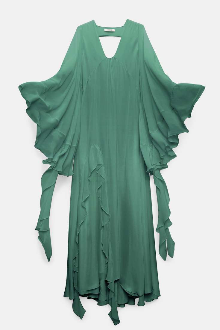 Dorothee Schumacher Maxikleid mit tiefem Rückenausschnitt jade