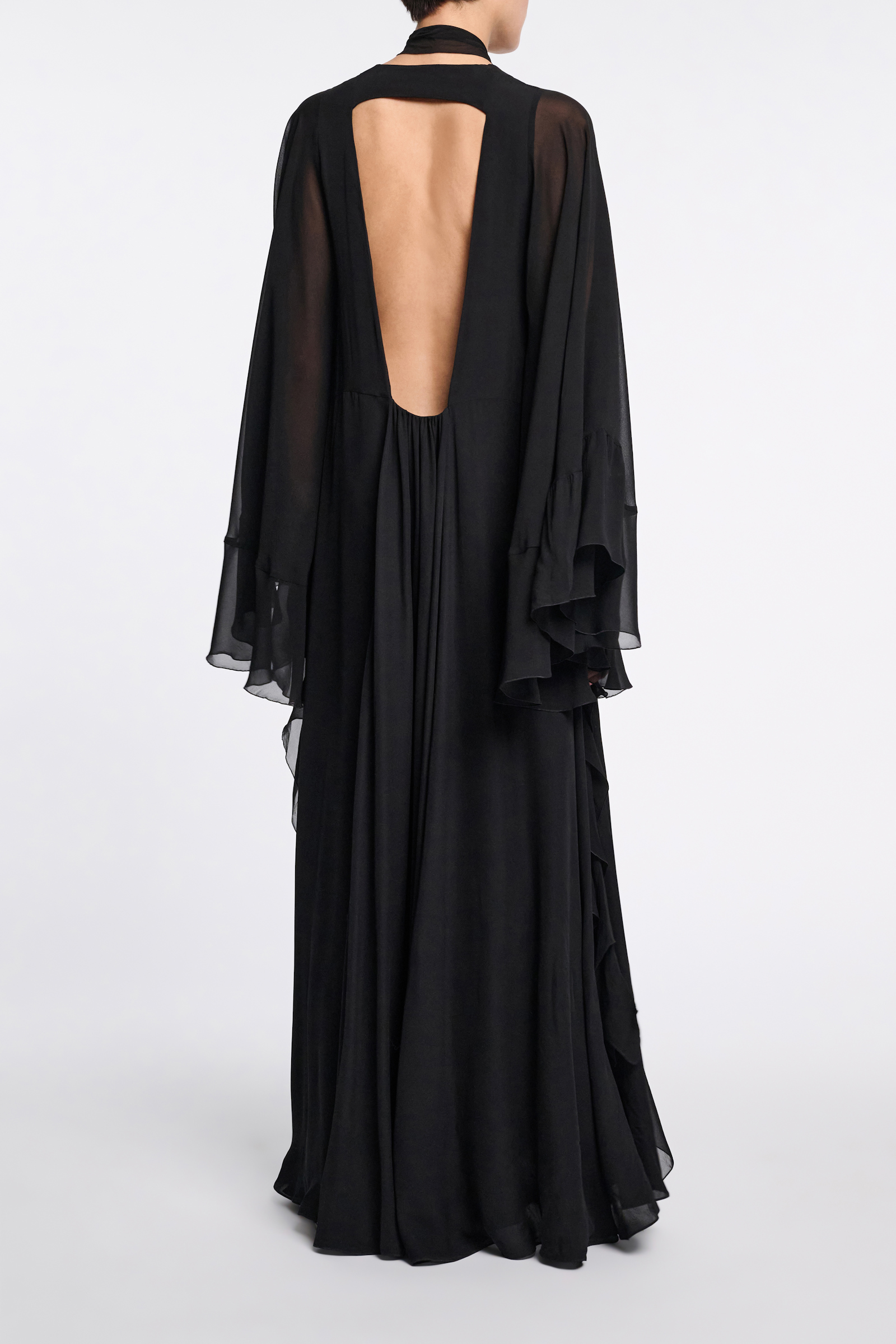 Dorothee Schumacher Maxikleid mit tiefem Rückenausschnitt pure black